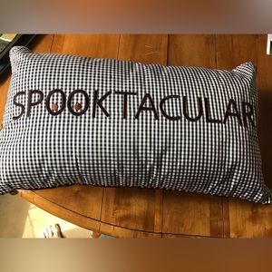NWOT - McKenzie Child Gorgeous Halloween Pillow “Spooktacular Embroidered